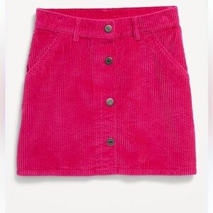 Old Navy Vibrant Pink Corduroy Mini Skirt Girls Size 10/12